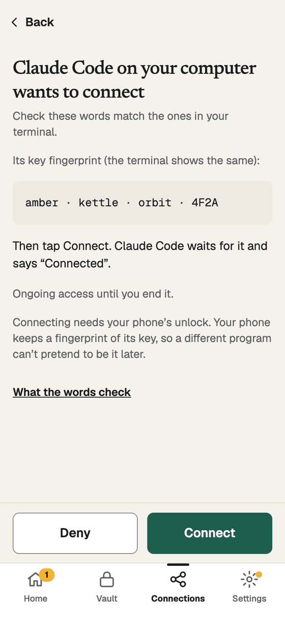 Claude Code on your computer wants to connect: the six words to compare